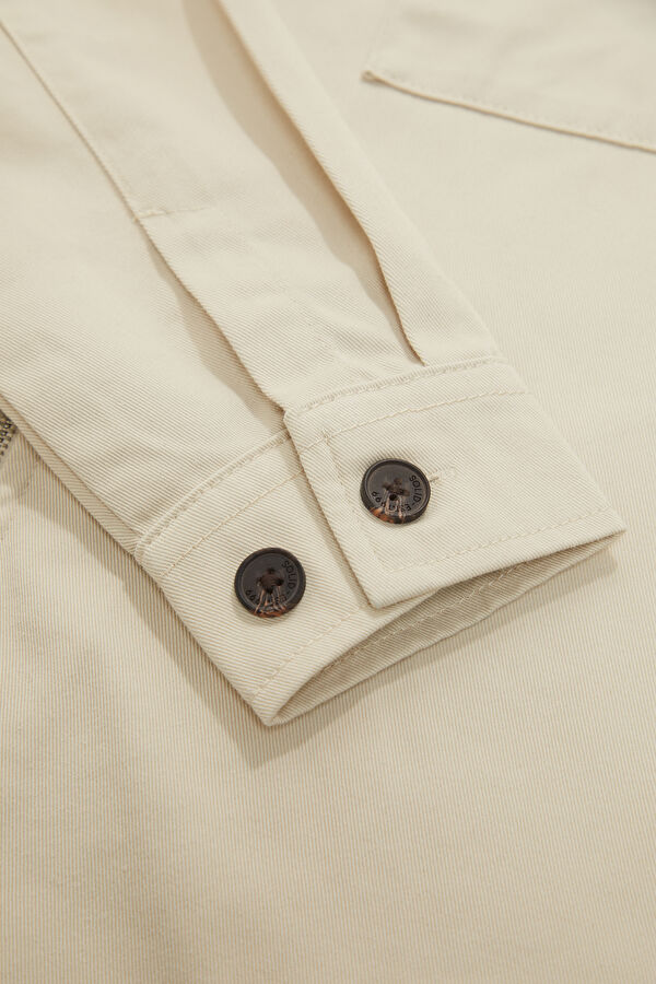 Cream Zip-Up Men's Jacket 5