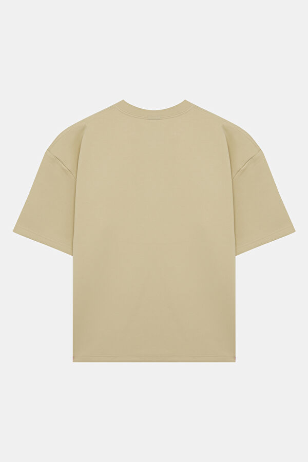 Relax Fit Yellow Crew Neck Printed Men's T-Shirt 2