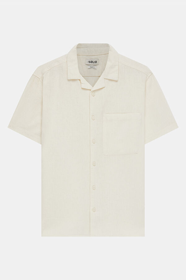 White Resort Collar Men's Shirt