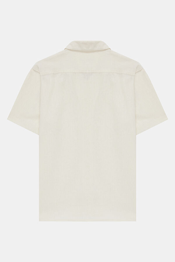 White Resort Collar Men's Shirt 2
