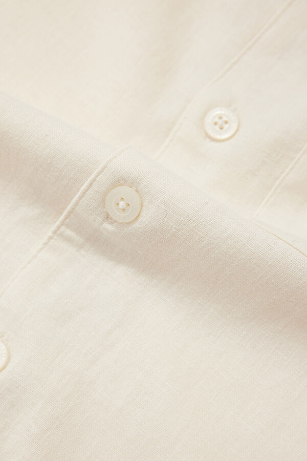 White Resort Collar Men's Shirt 4