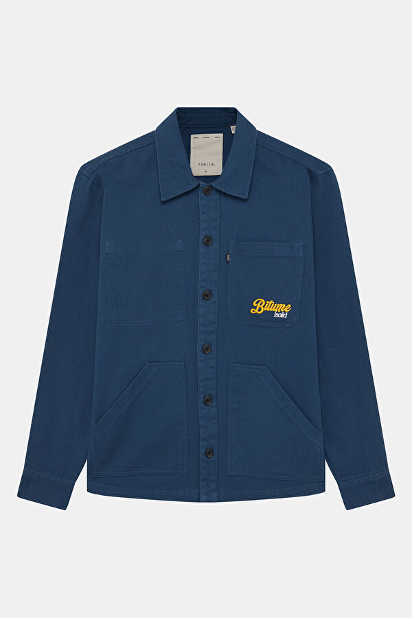 Blue Buttoned Men's Jacket 4