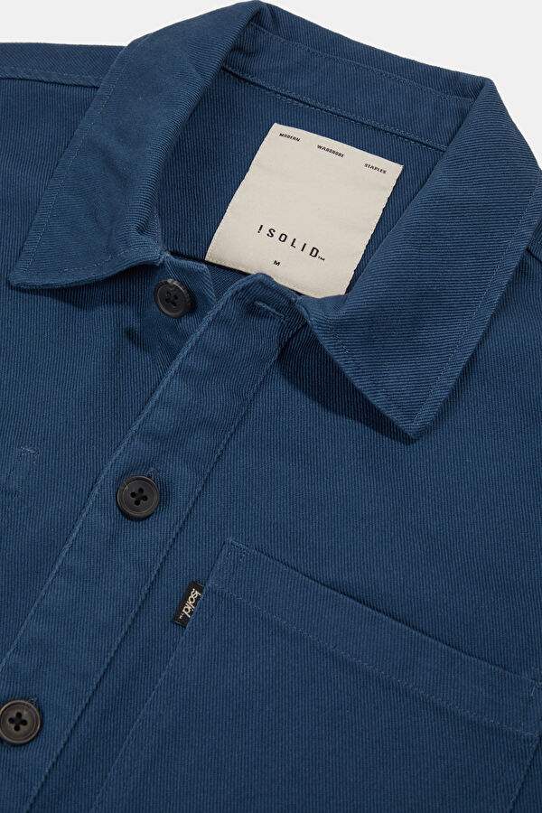 Blue Buttoned Men's Jacket 6