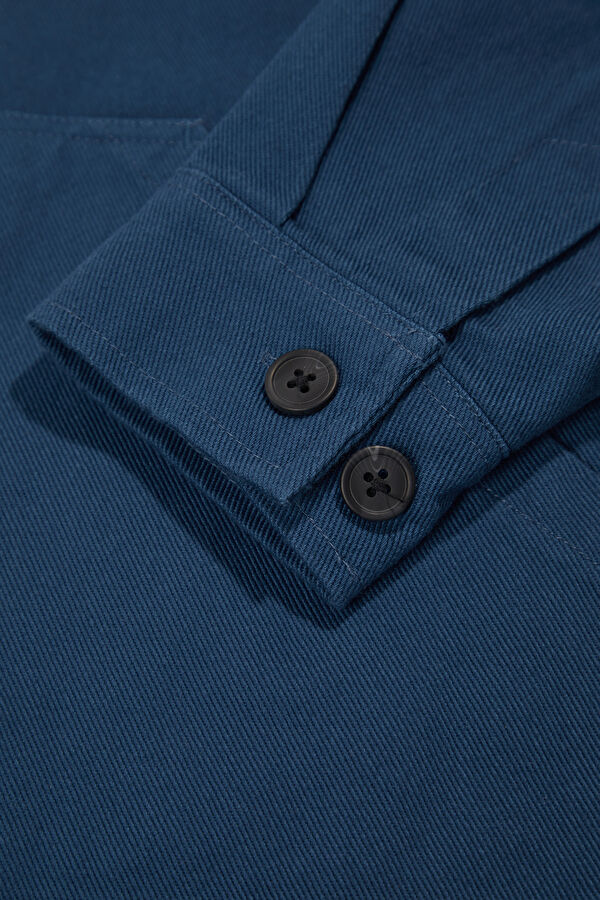 Blue Buttoned Men's Jacket 8