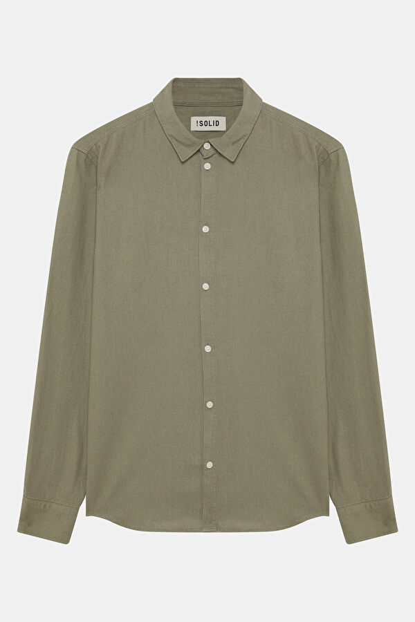 Khaki Resort Collar Men's Shirt