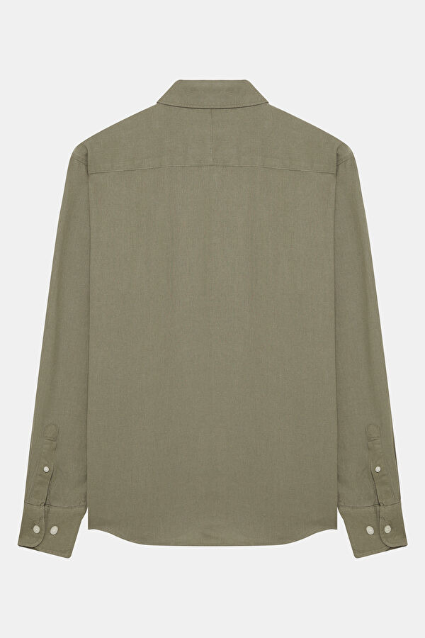 Khaki Resort Collar Men's Shirt 2