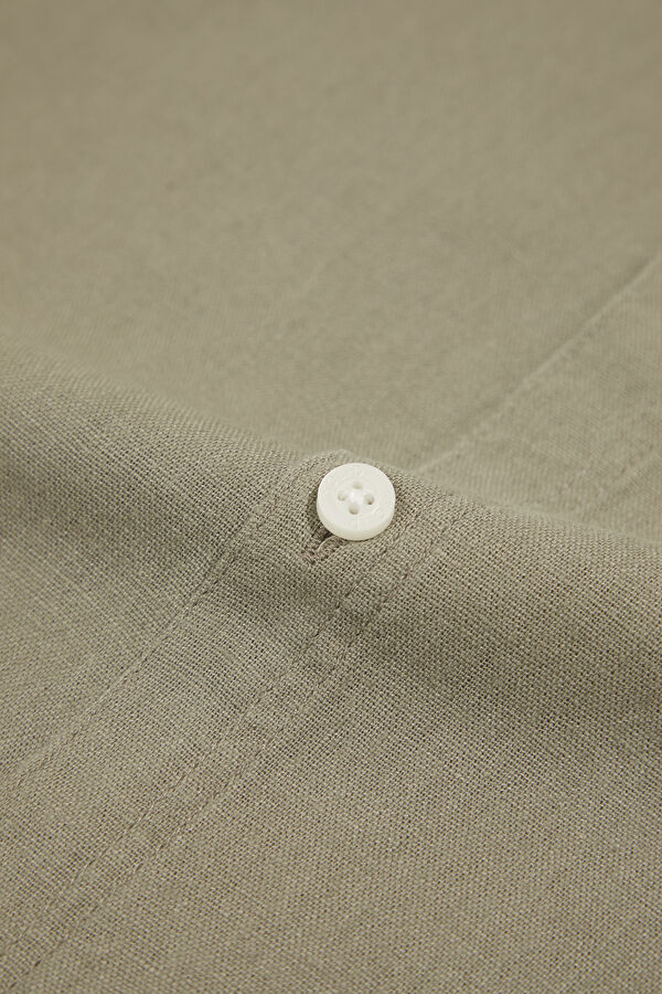 Khaki Resort Collar Men's Shirt 5