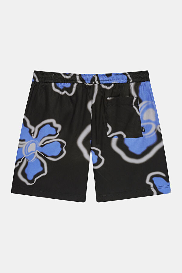 Multicolored Patterned Linen Viscose Men's Shorts 2