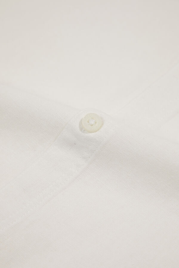 Relax Fit White Men's Shirt 5