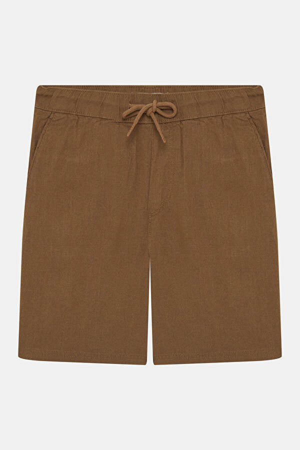 Brown Linen Viscose Men's Shorts
