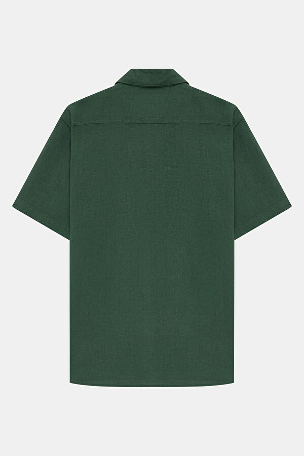 Green Resort Collar Men's Shirt 2