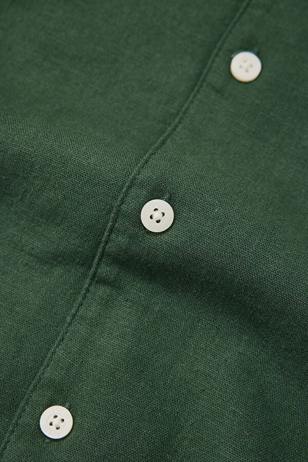 Green Resort Collar Men's Shirt 4
