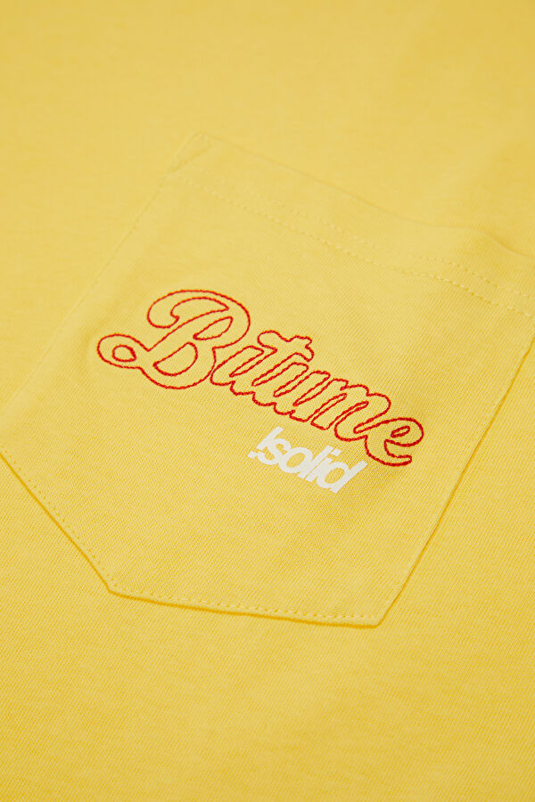 Relax Fit Yellow Crew Neck Printed Men's T-Shirt 4