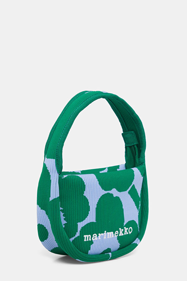 Knitted Mini Unikko Green Pattern Bag 2