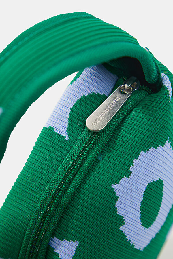 Knitted Mini Unikko Green Pattern Bag 4