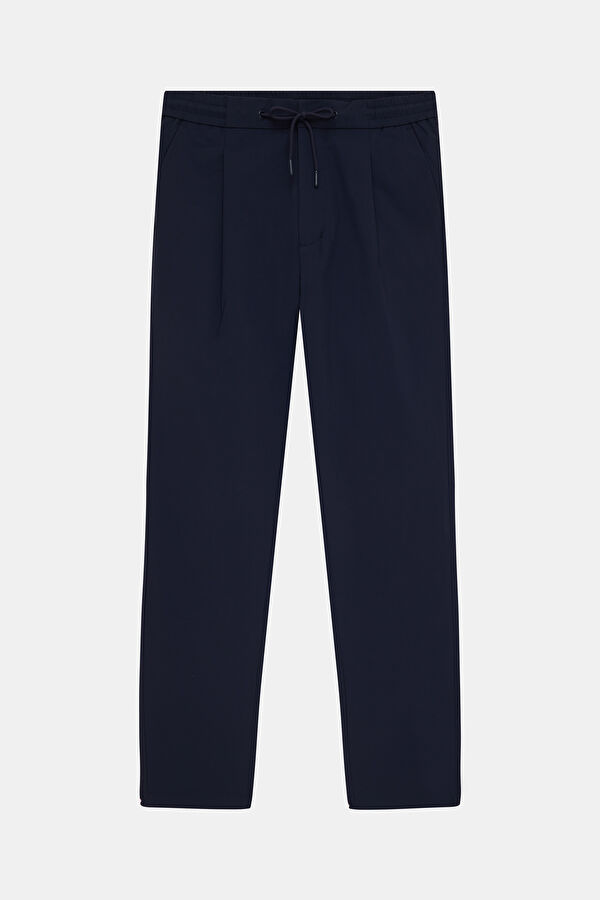 Navy Blue Straight Leg Men's Pants