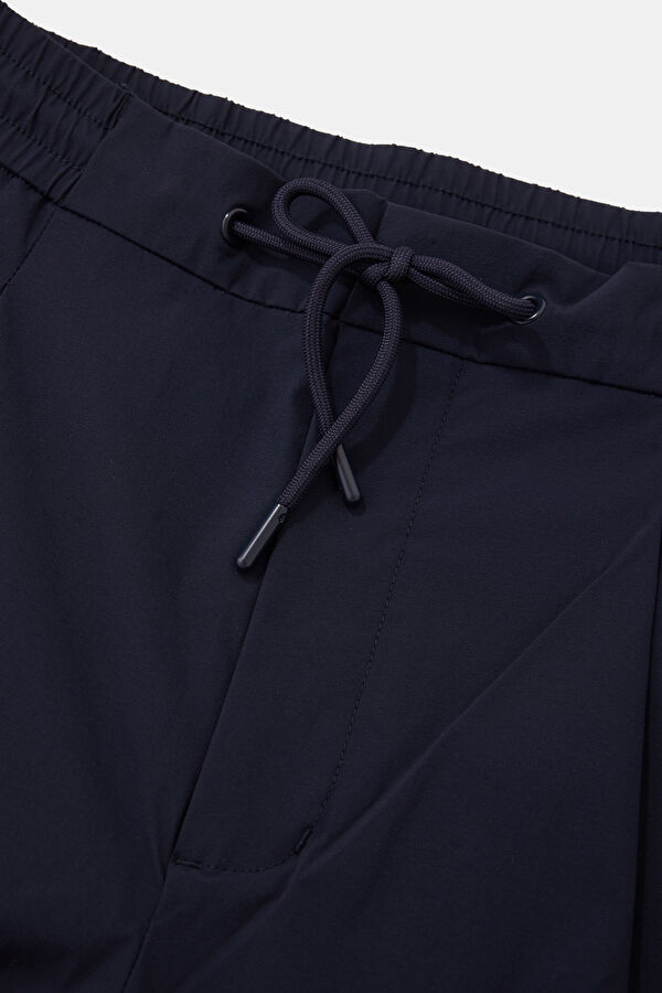 Navy Blue Straight Leg Men's Pants 3