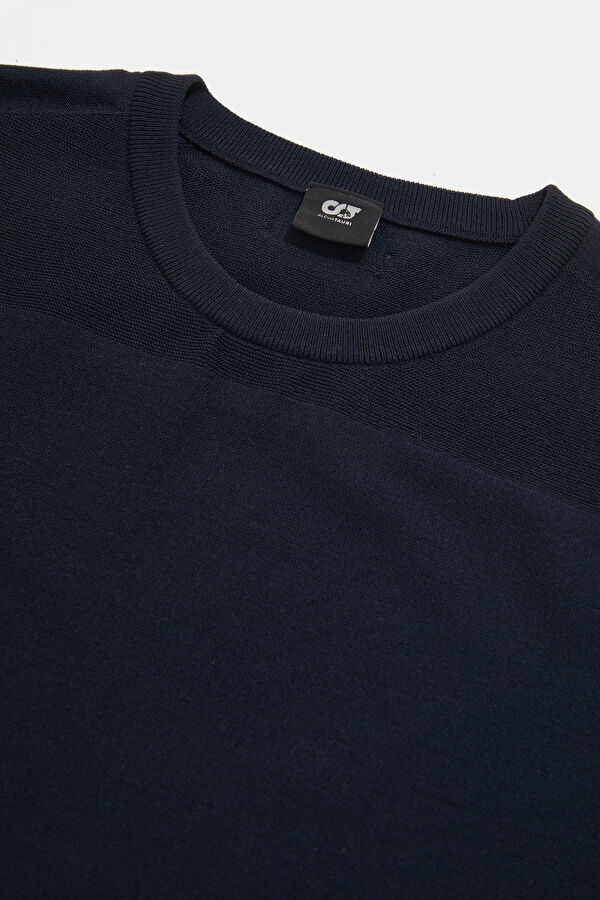 Petrol Bisiklet Yaka Erkek T-Shirt 3