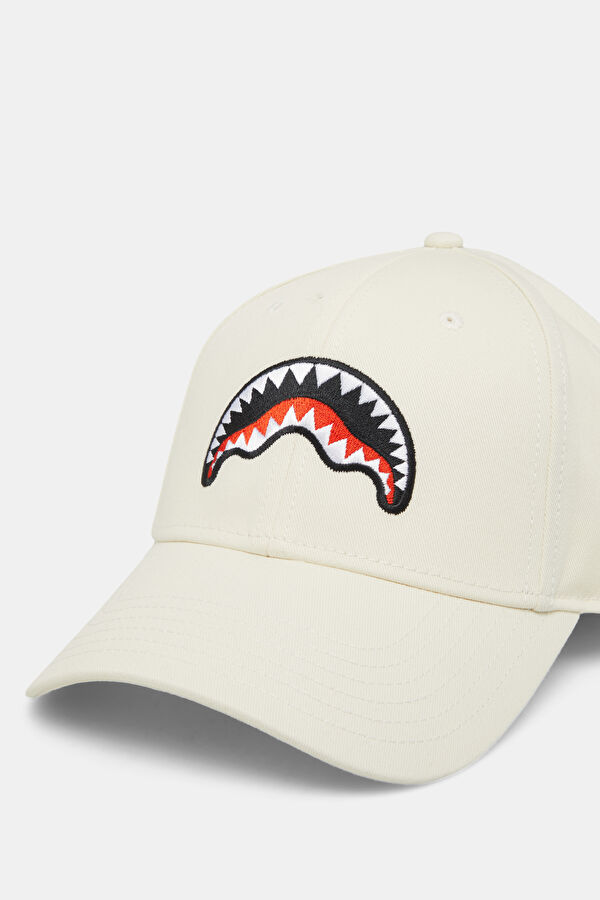 Cream Embroidered Men's Hat 3