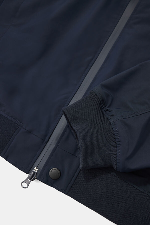 Navy Blue Zip-Up Men's Jacket 4