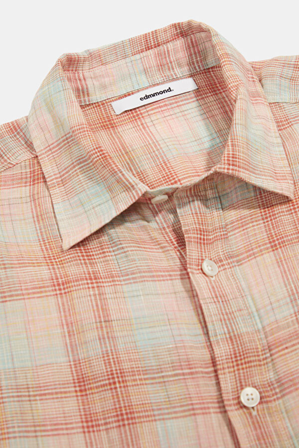 Relax Fit Pink Plaid Men's Shirt 6