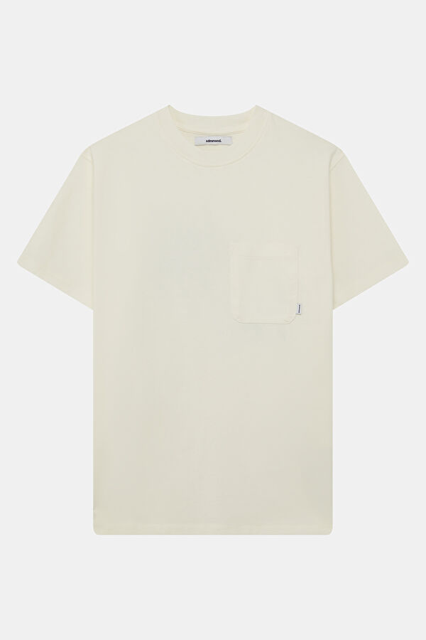 Relax Fit Ecru Crew Neck Printed Men's T-Shirt