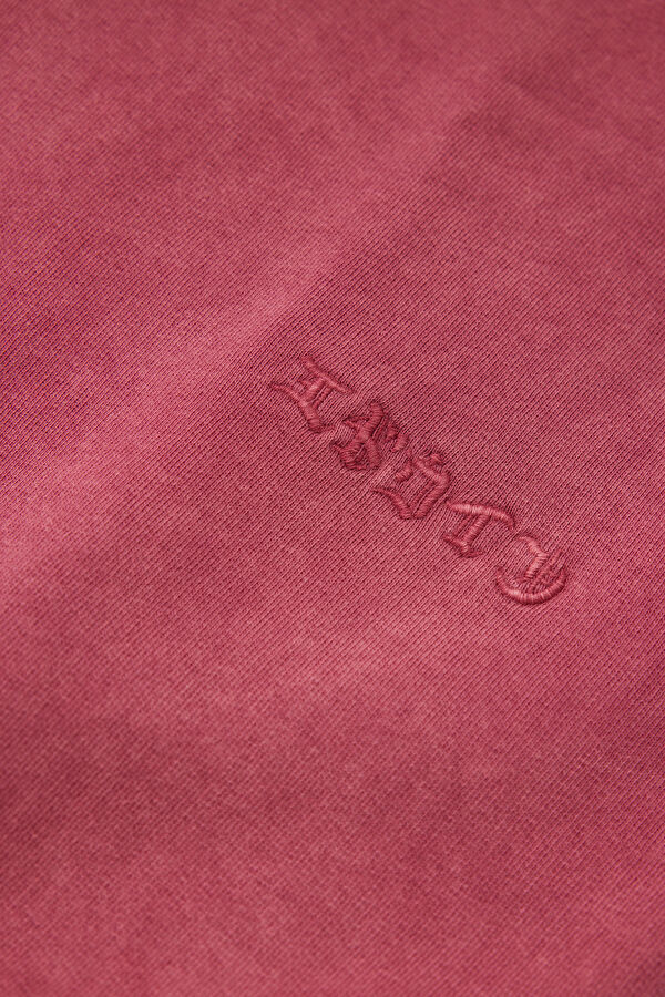 Pembe Relax Kalıp Bisiklet Yaka Erkek Sweatshirt 4