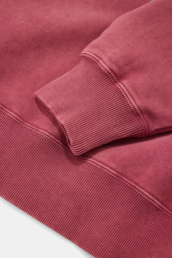 Pembe Relax Kalıp Bisiklet Yaka Erkek Sweatshirt 5