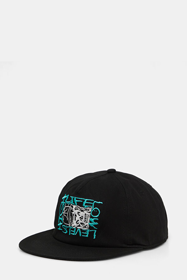 Black Embroidered Men's Hat