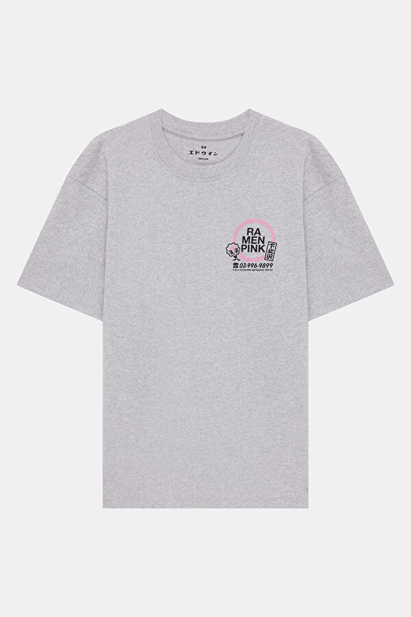 Relax Fit Gray Crew Neck Printed Men's T-Shirt