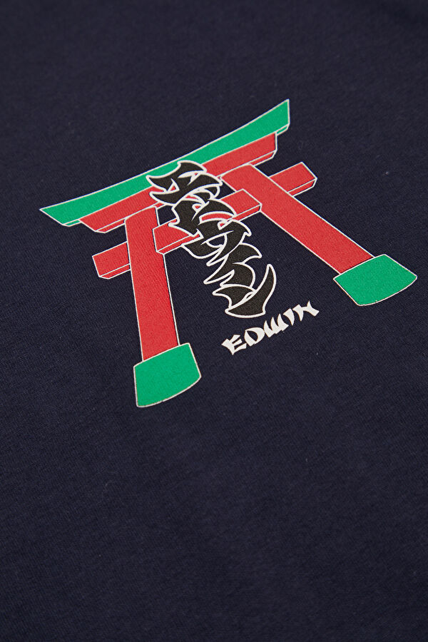 Relax Fit Navy Crew Neck Printed Men's T-Shirt 4