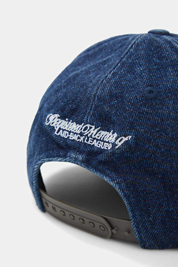 Indigo Embroidered Men's Hat 3