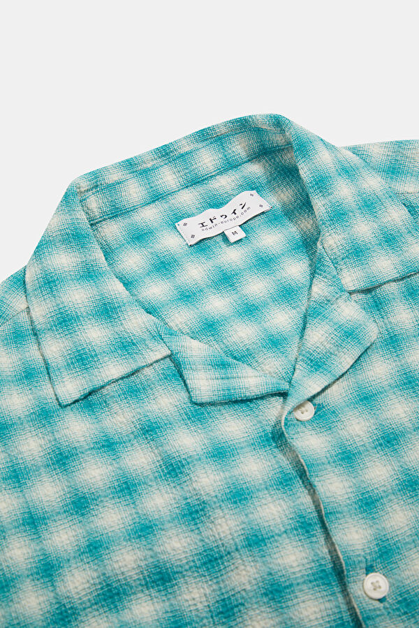 Relax Fit Light Blue Patterned Resort Collar Shirt 3