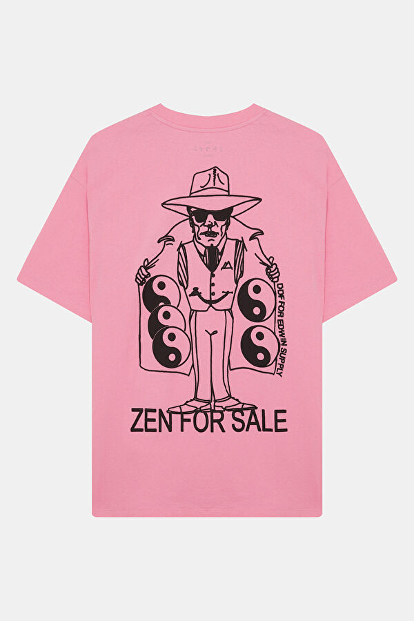 Relax Fit Pink Crew Neck Printed T-Shirt 2