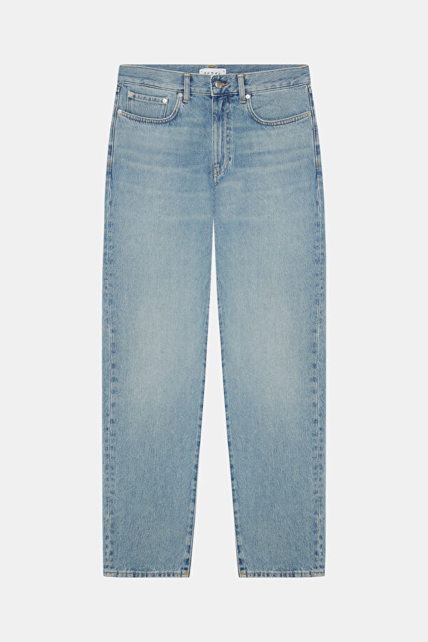 Açık Mavi Wide Leg Kot Jean Erkek Pantolon
