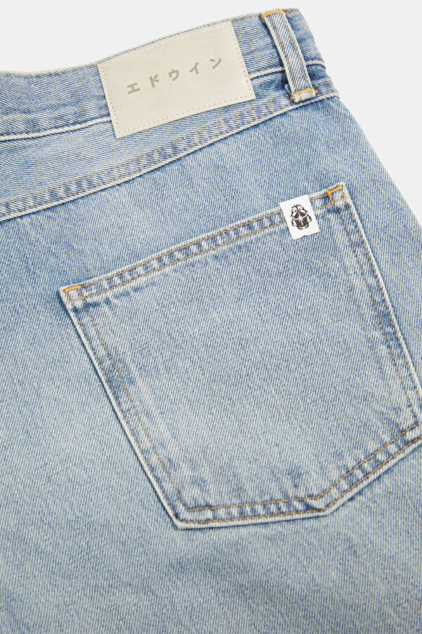 Açık Mavi Wide Leg Kot Jean Erkek Pantolon 5
