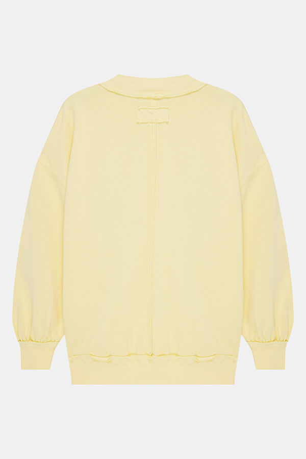 Açık Sarı Kadın Sweatshirt 2