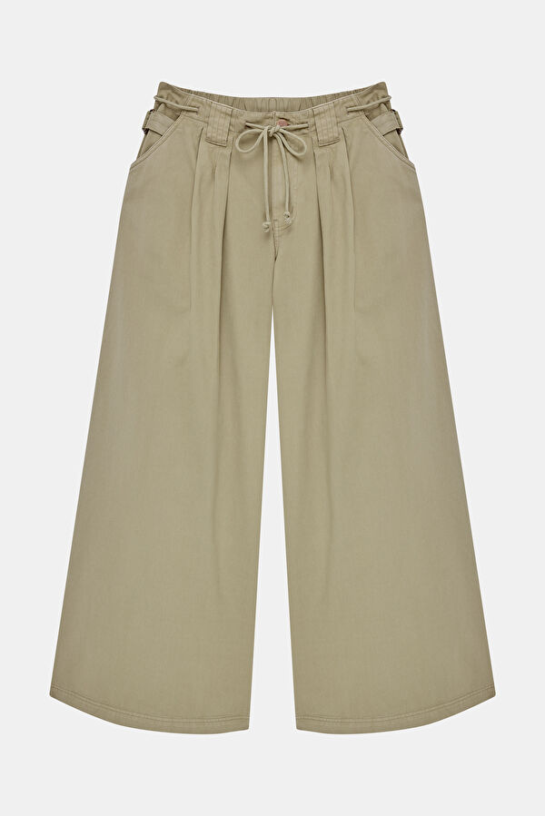 Vizon Wide Leg Kadın Pantolon