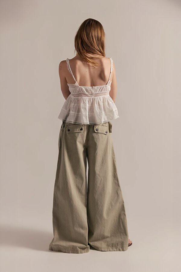 Vizon Wide Leg Kadın Pantolon 3