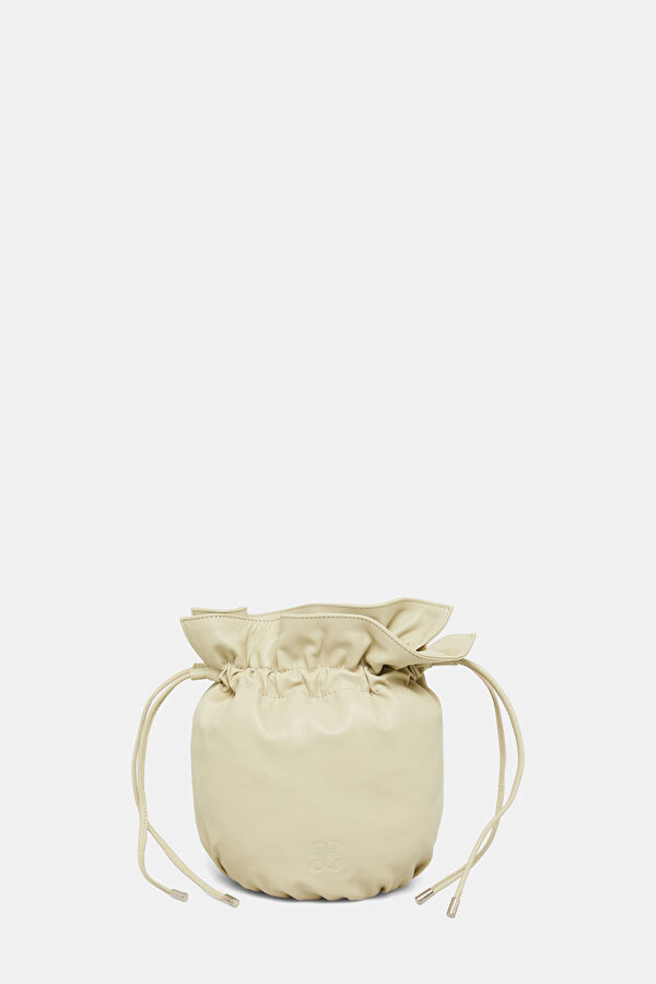 Mwzilla String Beige Leather Bag 2