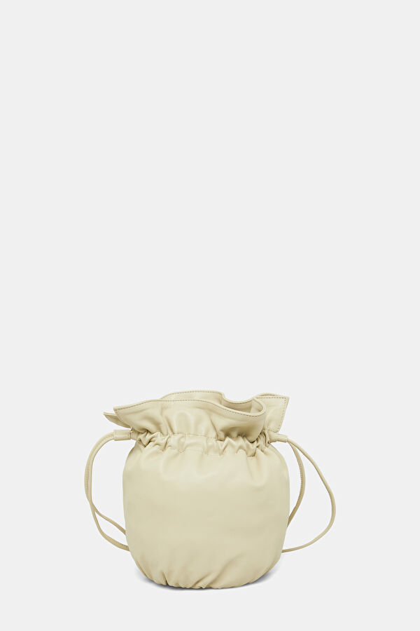 Mwzilla String Beige Leather Bag 4
