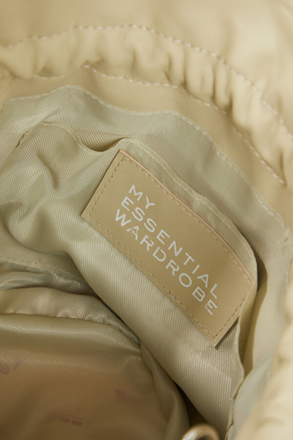 Mwzilla String Beige Leather Bag 6