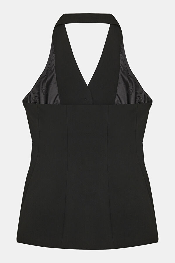 Siyah Boyundan Askılı Kadın Bluz 2