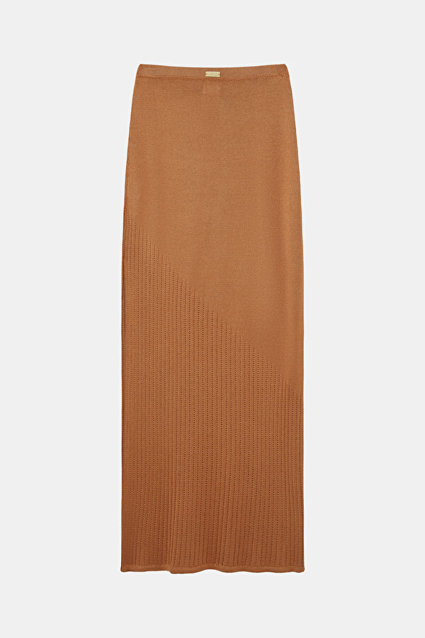 Turuncu Rayon Kadın Etek 5
