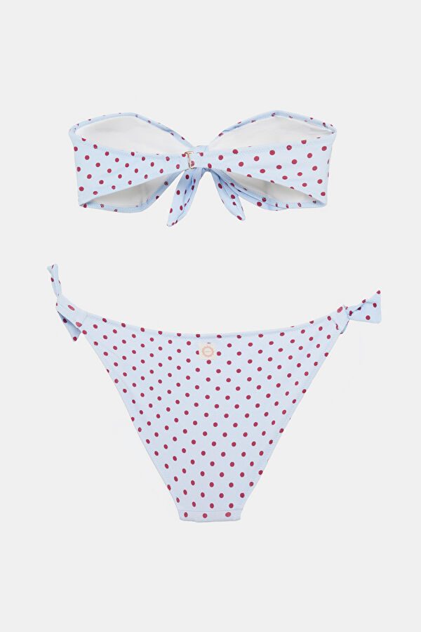 Light Blue Polka Dot Women's Bikini 2