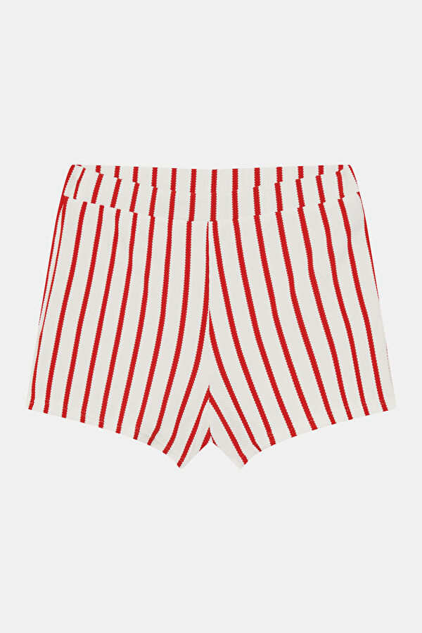 White Striped Women's Shorts