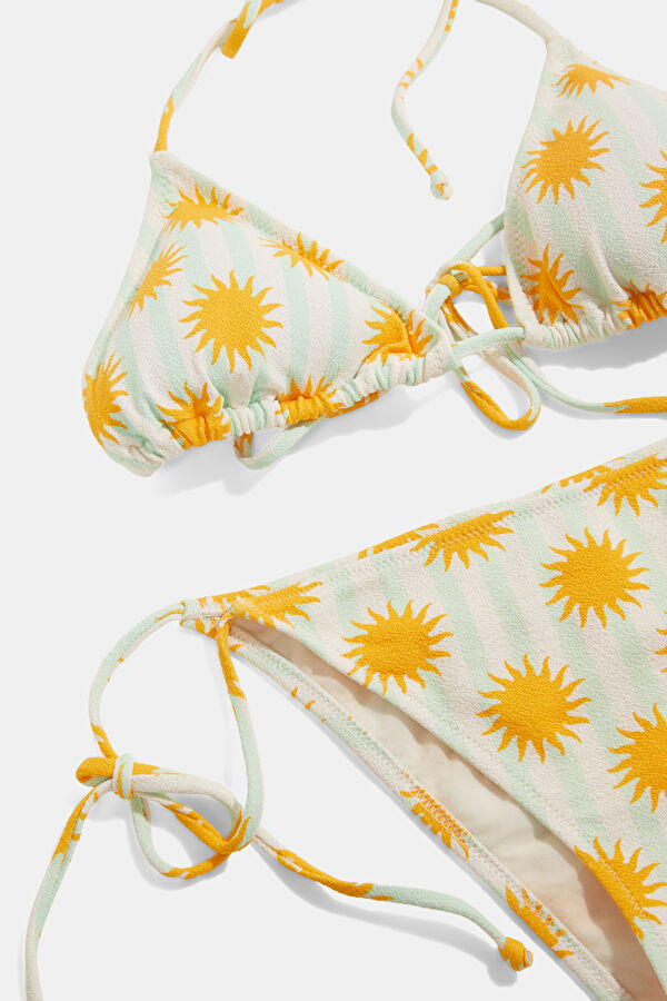 White Floral Patterned Women's Bikini 3