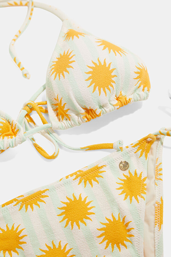 White Floral Patterned Women's Bikini 4