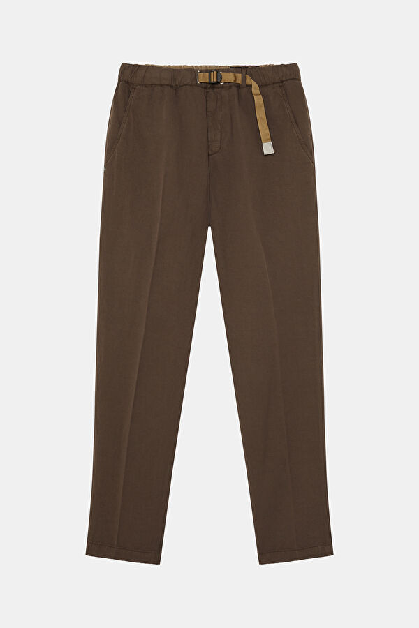 Brown Straight Leg Lyocell Men's Trousers