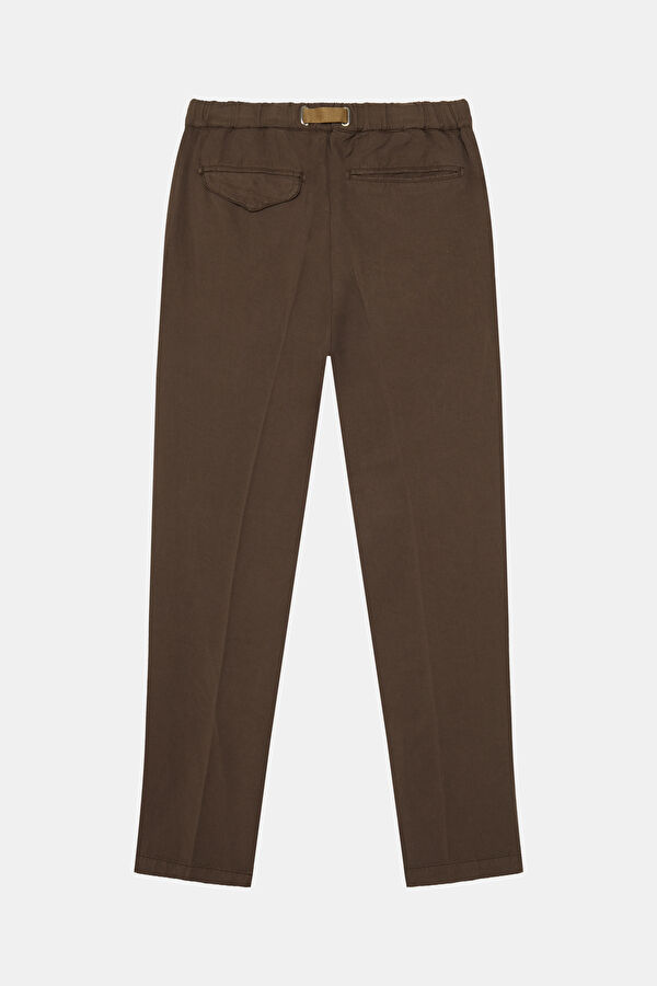 Brown Straight Leg Lyocell Men's Trousers 2